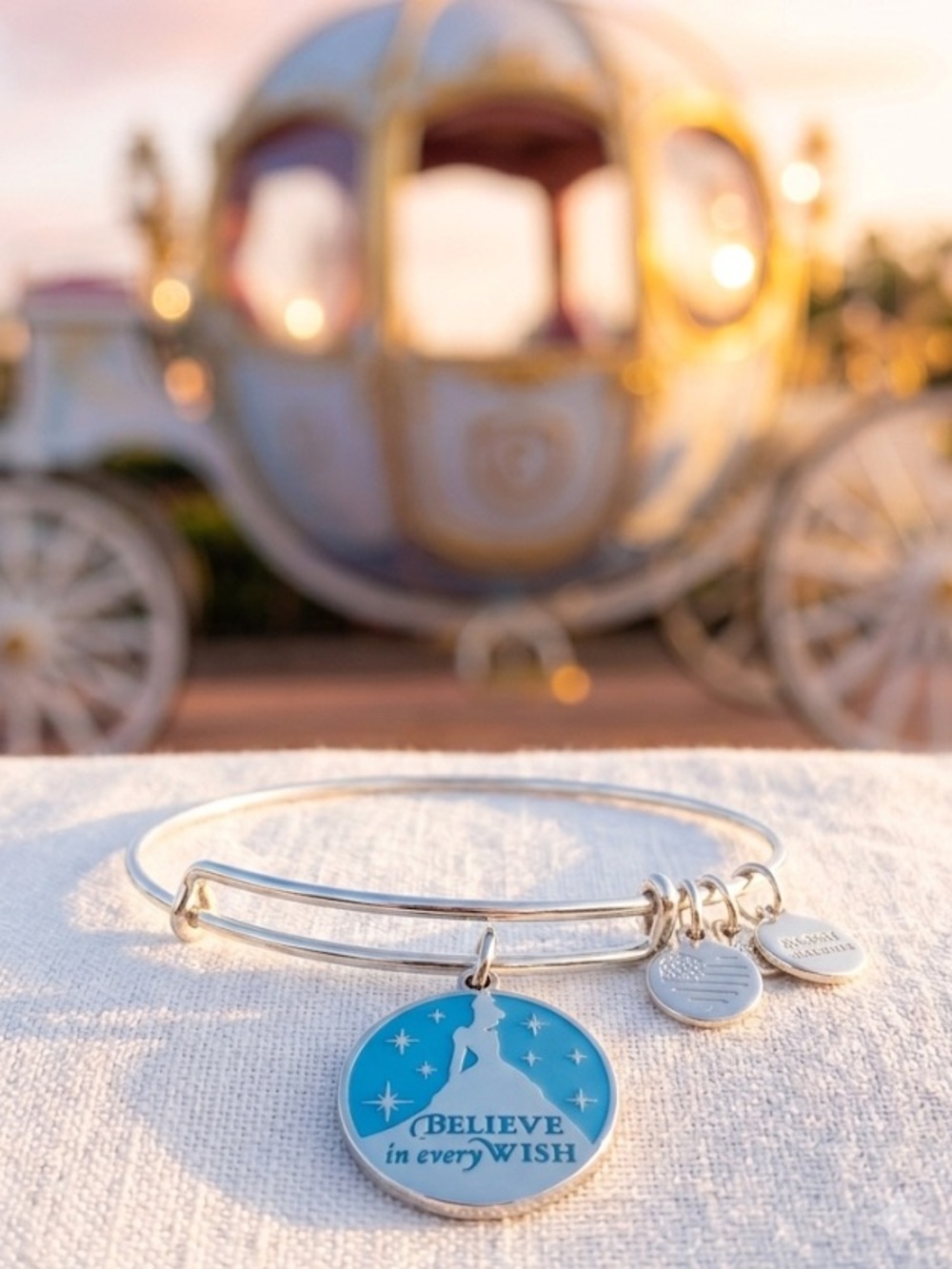Disney x ALEX AND ANI Silver Bangle Cinderella Silhouette - Park Exclusive